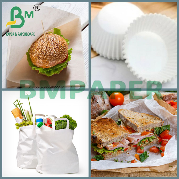 40g Bleached Greaseproof MG Kraft Paper For Grocery Packaging