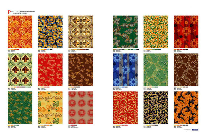 Nylon Printed Modern Home Carpet / Wall To Wall Patterned Carpet