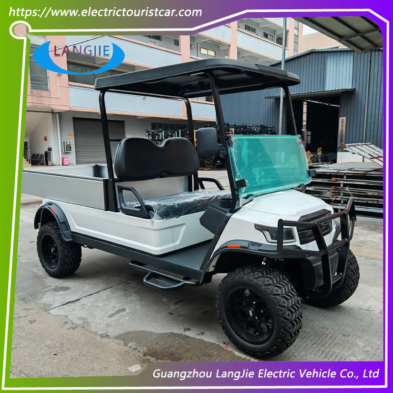 White Color 2 Seeats Electric Luggage Cart buggy With AC Motor For Park