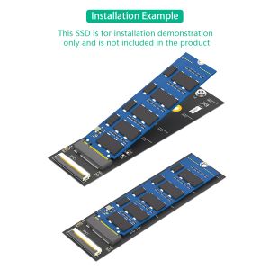 M.2 NVME SSD to Mini PCIe Adapter with 3.3V Power LED