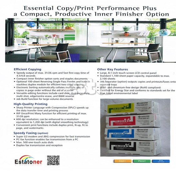 Genuine 4 Colour Kyocera TK - 590 Kyocera Toner Cartridge Multipack TK590 K / C / M / Y