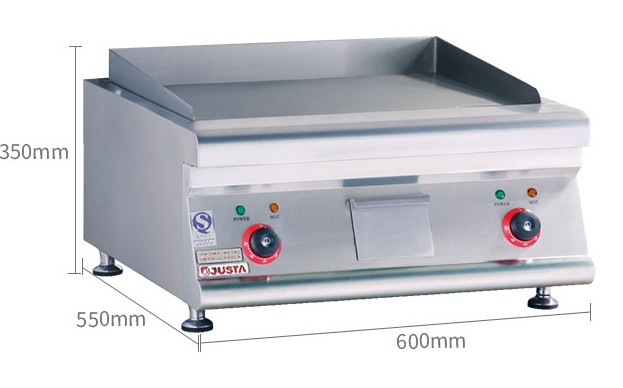 Countertop Electric Burger Griddle Commercial Cooking Equipments 16mm Thickness