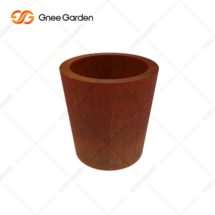 Customized Function Corten Steel Flowerpot Garden Sets Flower Pot Outdoor Metal Planter