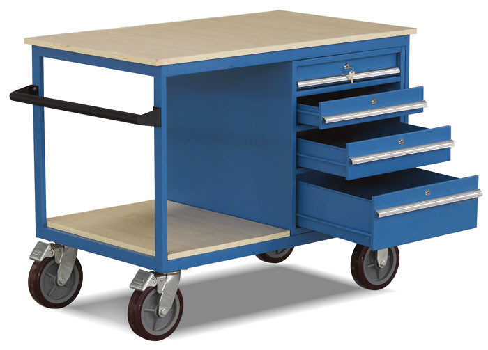 500kg Mobile Tool Trolleys Industrial Drawers Steel Cabinet For Warehouse Workshop