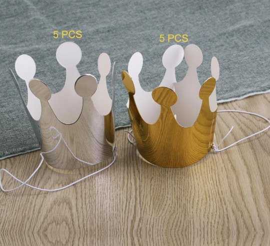 Birthday Crown Party Children Photographed Tools Cake Hat Party Paper Birthday Hat Gold Europe