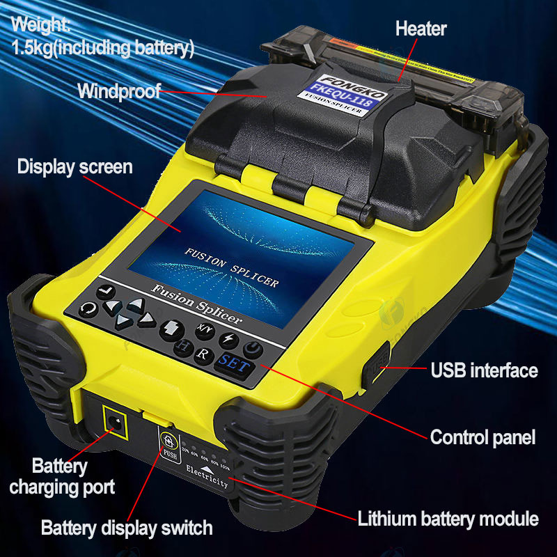 Wire Fusion Splicing Machines , Construction Fiber Optic Fusion Splicer