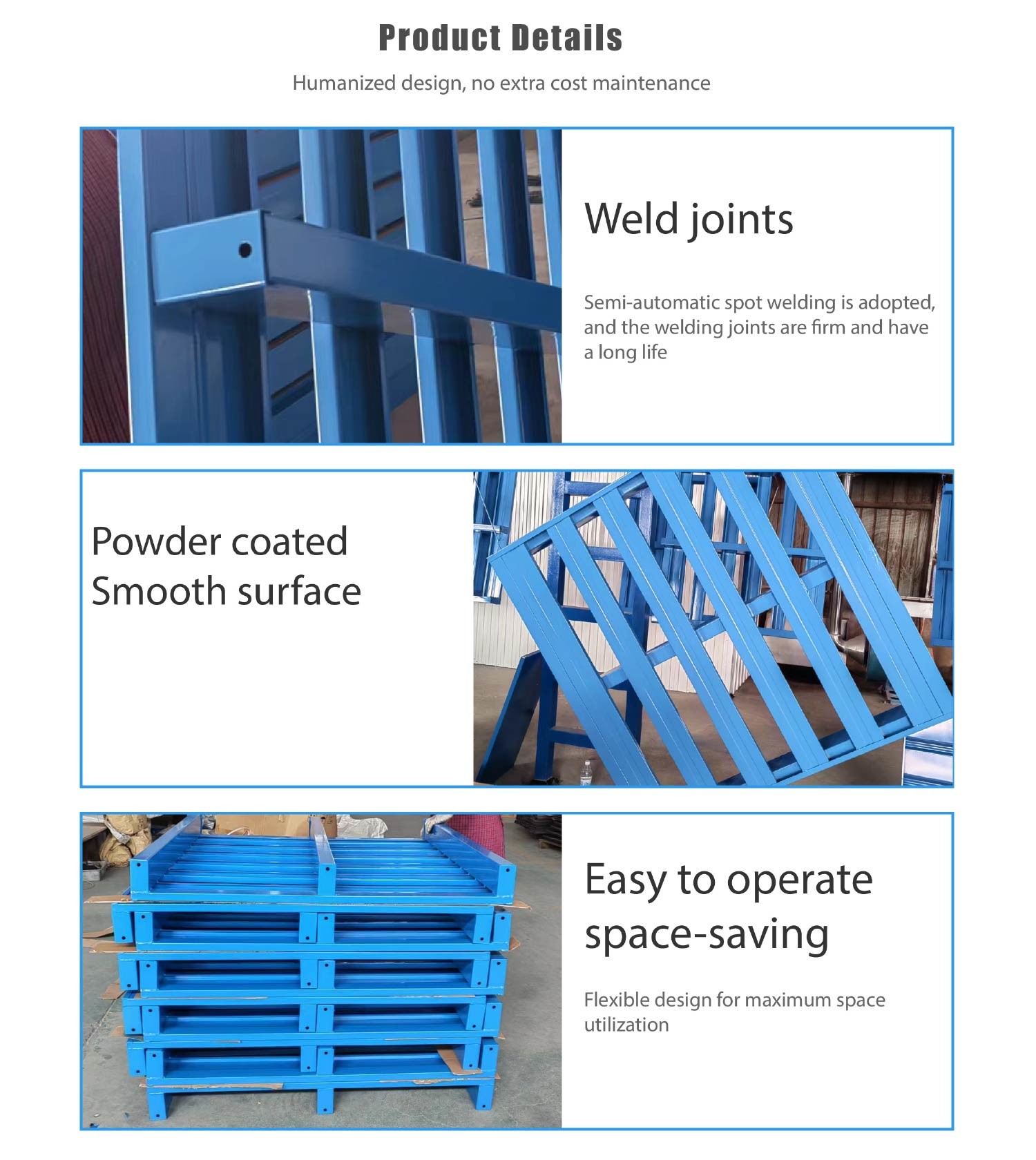 Galvanized Warehouse Storage Steel Pallet Metal Storage Pallet For Heavy Duty Rack
