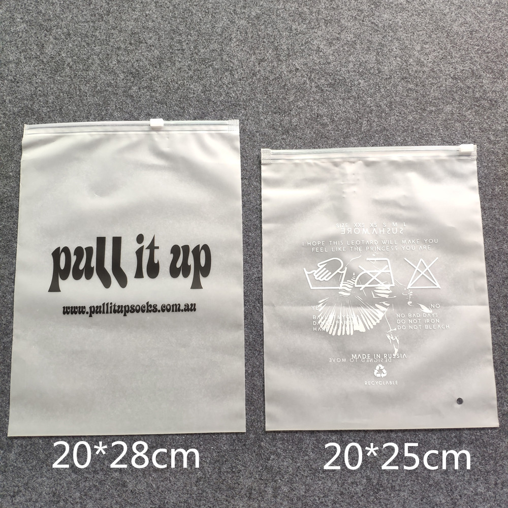 Top Quality EVA PE OPP Bio Degradable T Shirt Bag, OEM Printed Slider Zip Packaging Plastic Bags For Tshirt Swimwear
