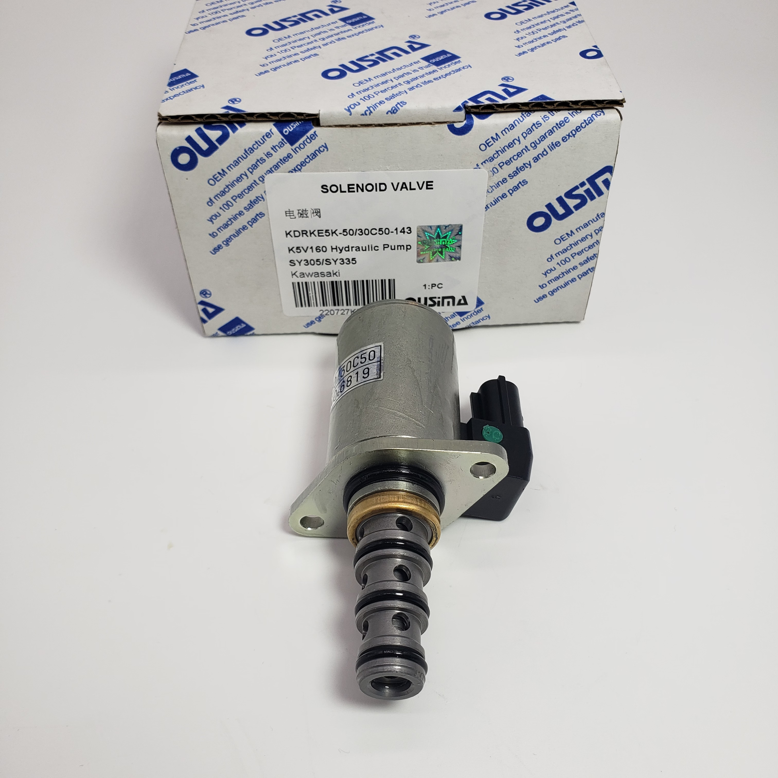 KDRKE5K-50/30C50-143 Solenoid Valve For Hydraulic Pump K5V160 KAWASAKI SANY SY305 SY335