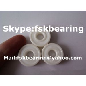 White Miniature Ceramic Skateboard Bearings Si3N4 ZRO2 Material