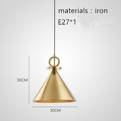 minimalist chandelier copper mordern pendant light lamp holder is E27