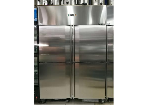 AISI 304 SS Exterior Commercial 4 Door Reach - In Freezer , Digital Temperature