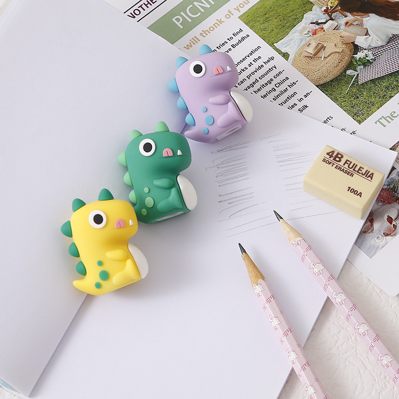 Mini Kids Pencil Sharpener Stationery Cute Manual Pencil Sharpener Silicone Stationery