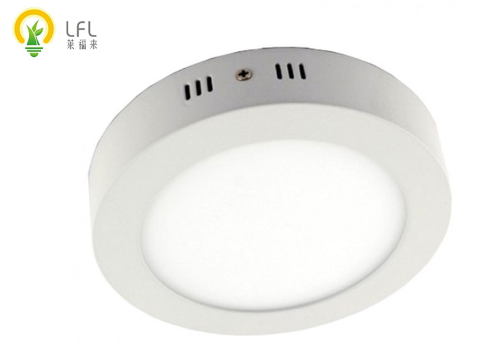 Round Cool Light LED Slim Panel For Surface Mounted Ceiling High Intensity Aluminum Shell