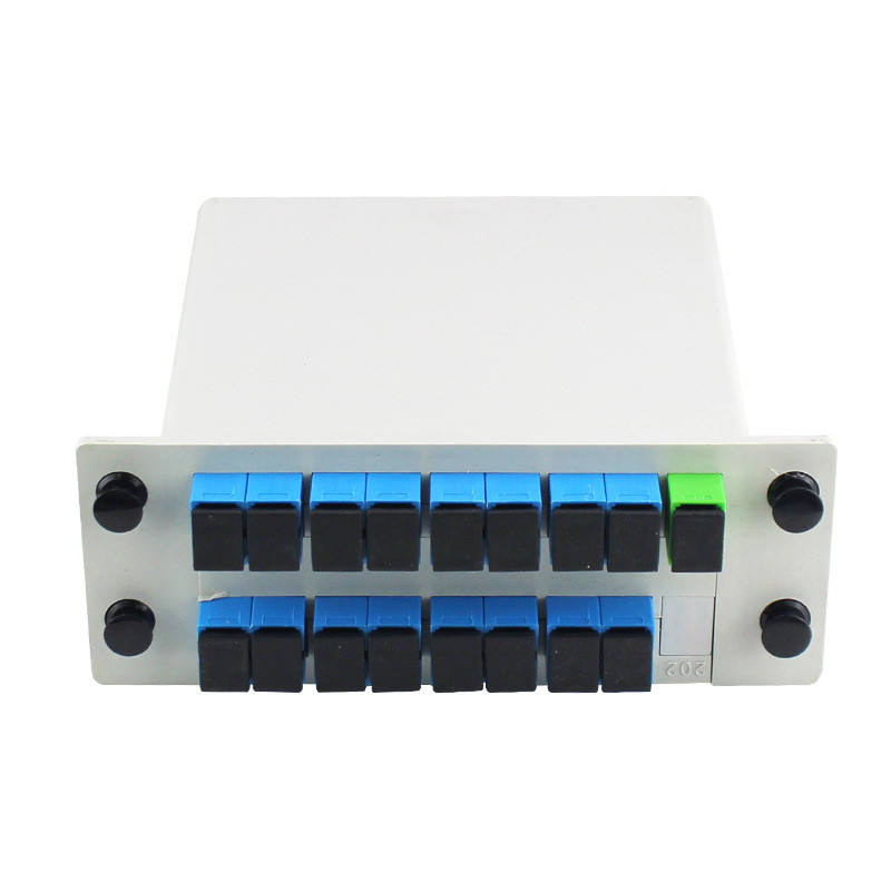 FTTH 1x16 LGX Box Type Splitter SC APC UPC Fiber Optic PLC Splitter ABS Cassette Plug in Type Splitter Single Mode