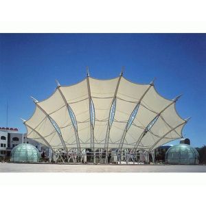China Q355 Tension Fabric Architecture 120mm 50mm Roof Tensile Membrane Structure on sale