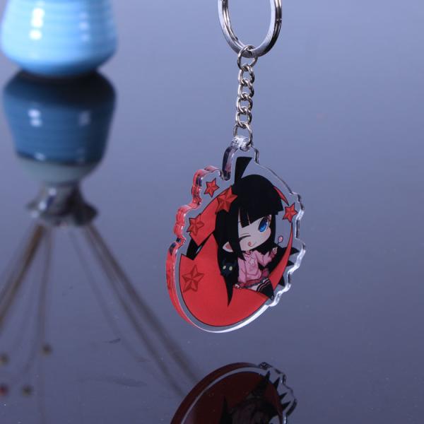Manufacturer Cartoon Pattern Printed Acrylic Keychains Caricatur Cartoon