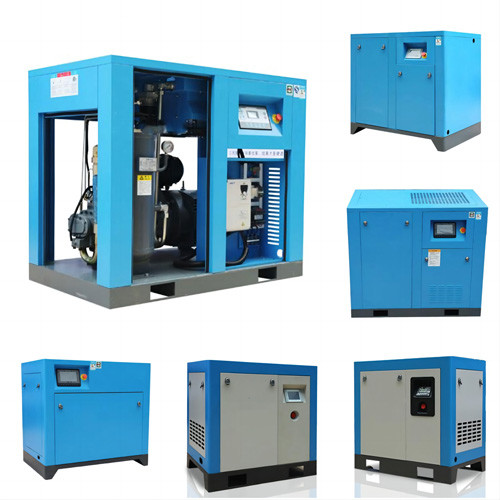 10HP 15HP Silent Oil Free Types Of Rotary Air Compressor Tank Mounted