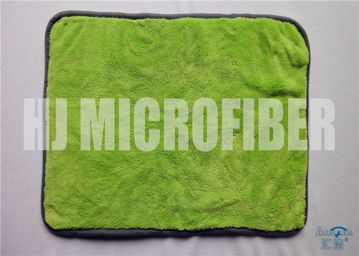 Green Color Microfiber Super Soft Super Absorbent 80% Polyester 20% Polyamide Car Cleaning Towels
