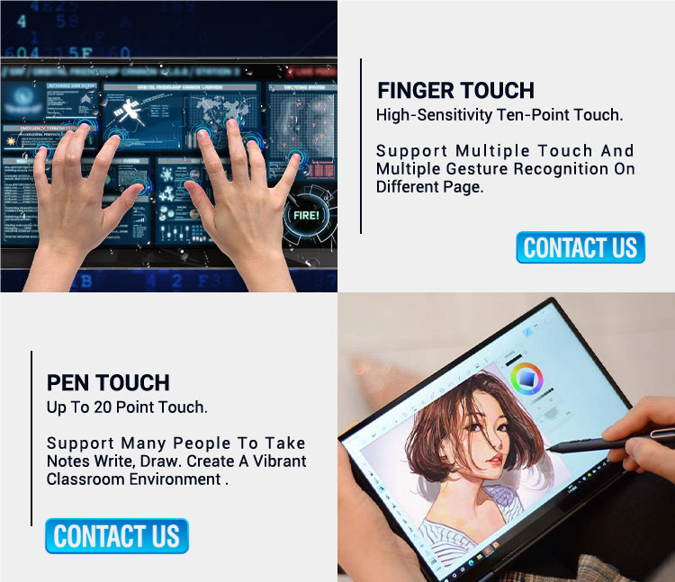 Multi-Touch Custom Size IP65 Waterproof PCAP Touch Panel With 10-Point Touch USB/RS232/IIC Interface