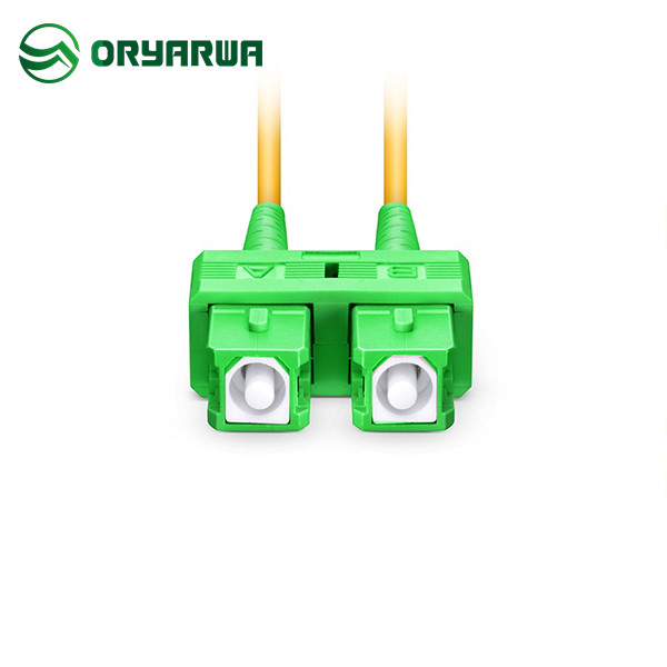 SC APC To SC APC Duplex Single Mode Patch Cord LSZH PVC