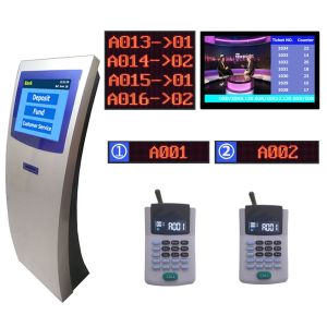 Automatic Bank Wireless Queue Management System Ticket Dispenser Kiosk Unit