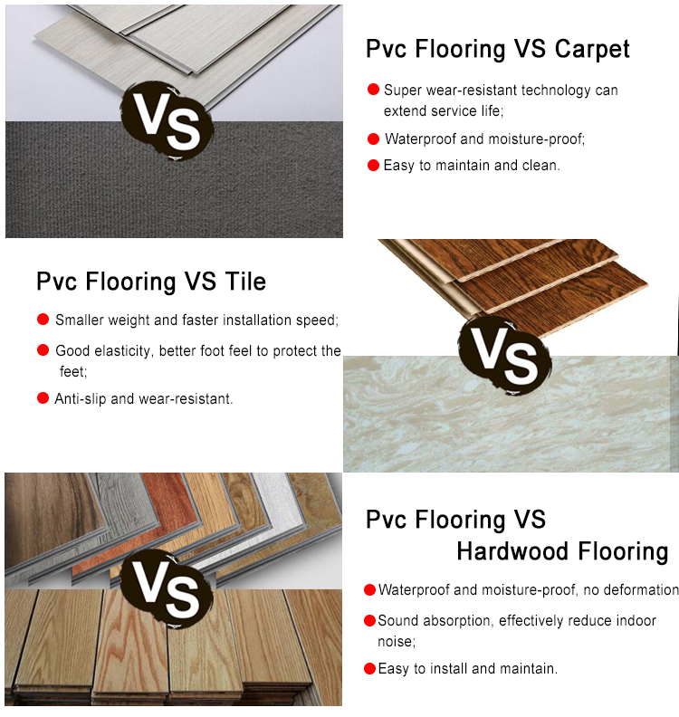 Indoor Hotel Click Vinyl Waterproof SPC Flooring Luxury WPC Plank 3.5mm in Rolls