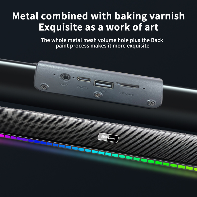 Black TV Sound Bar With Subwoofer Active Speaker Wireless Multimedia For Black Myth Goku Home Theatre System