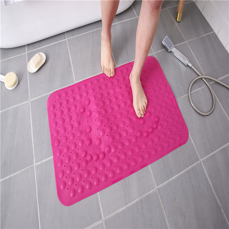 PVC Anti Slip High Strength Suction Shower Foot Massage Bath Mat