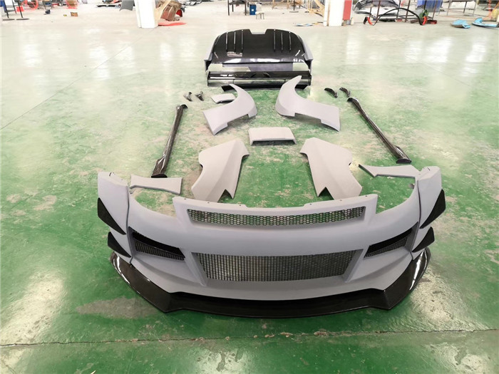 Air Knife FRP Nissan 350z Wide Body Kit Side Skirts OEM Front And Rear Bumper