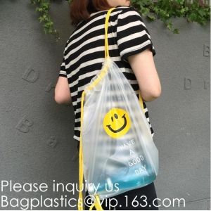 Drawstring Bag with Cord Lock and White Sturdy Mesh Material for Factories, College, Dorm, Storage Sturdy & Breathable