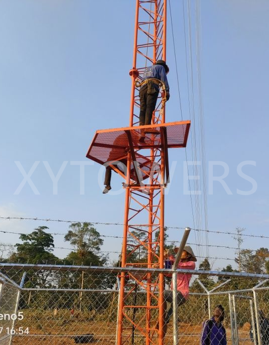 Guyed Wire 5G/4G/3G Mast Galvanized Tubular Steel Telecommunication Tower