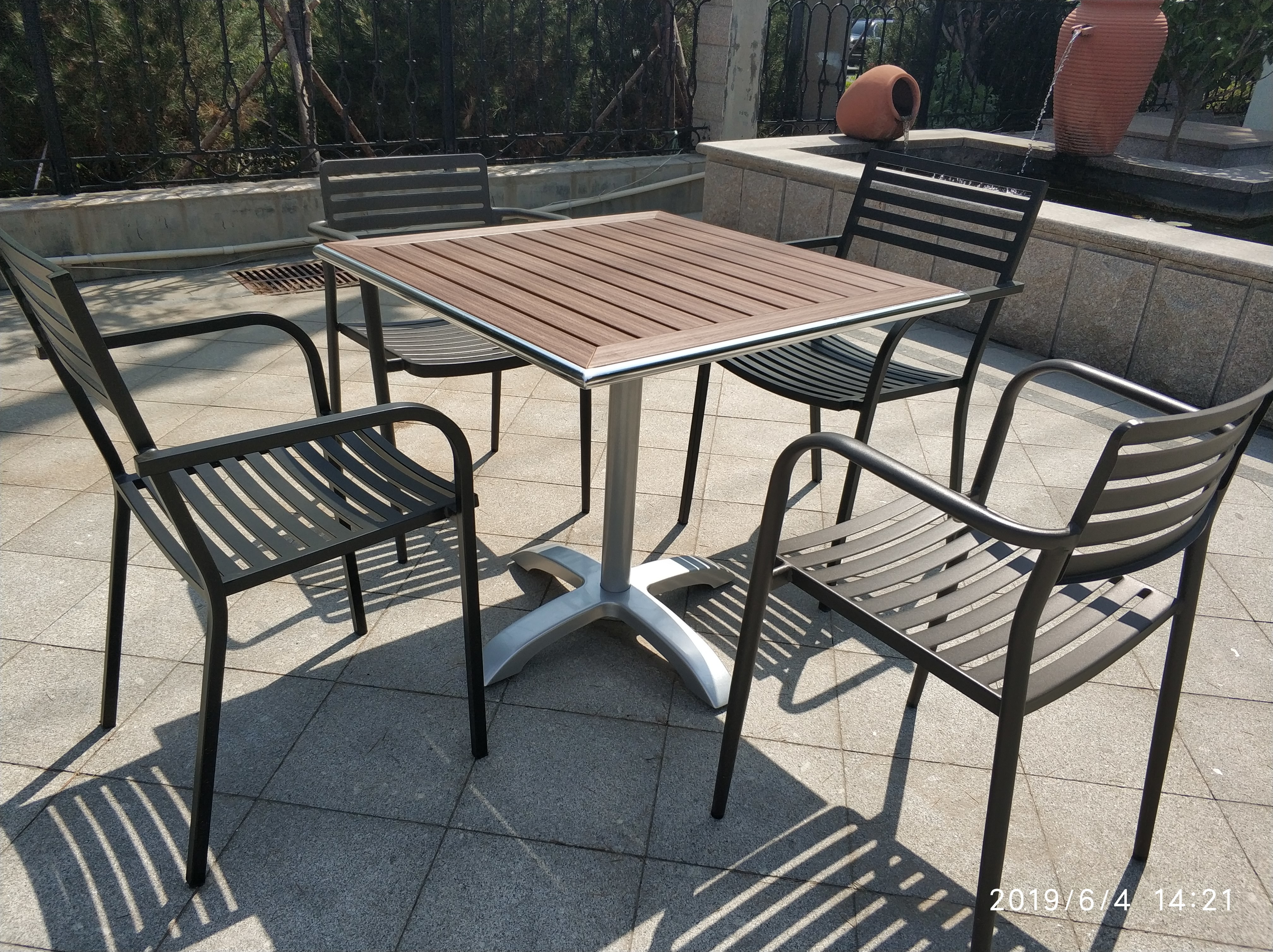 Rectangle 4 Person Powder Coated Table Legs Bistro Table Legs OEM ISO9001
