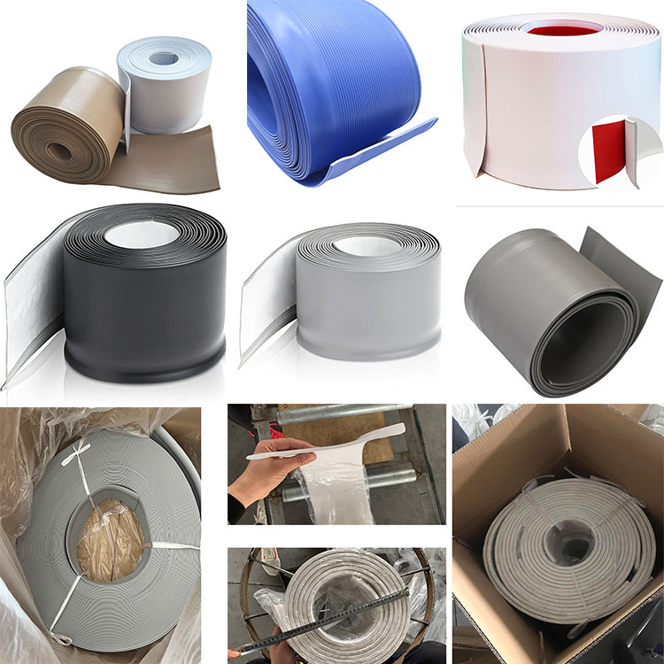 Customized Color Flexible Skirting Board Tiles PVC Plastic Baseboard 1.8mm Thickness