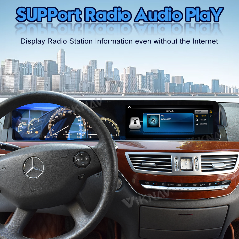 Multimedia Player Wireless Carplay Android Car Head Unit For Mercedes Benz S Class