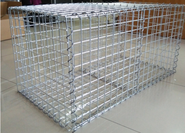 5mm Dia 75 X 75mm Hole Galvanized Welded Gabion Box 4m Length Hot Dipped