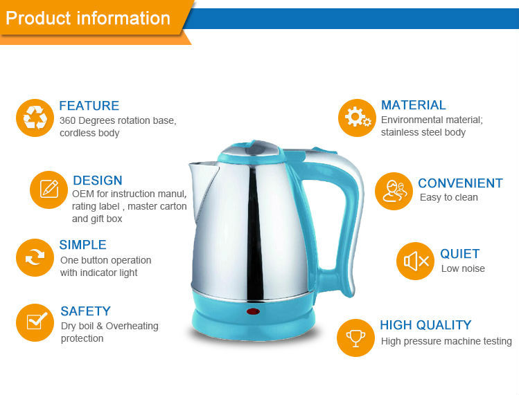 Cordless Electric Boilng Pot Tea Kettle For Sale
