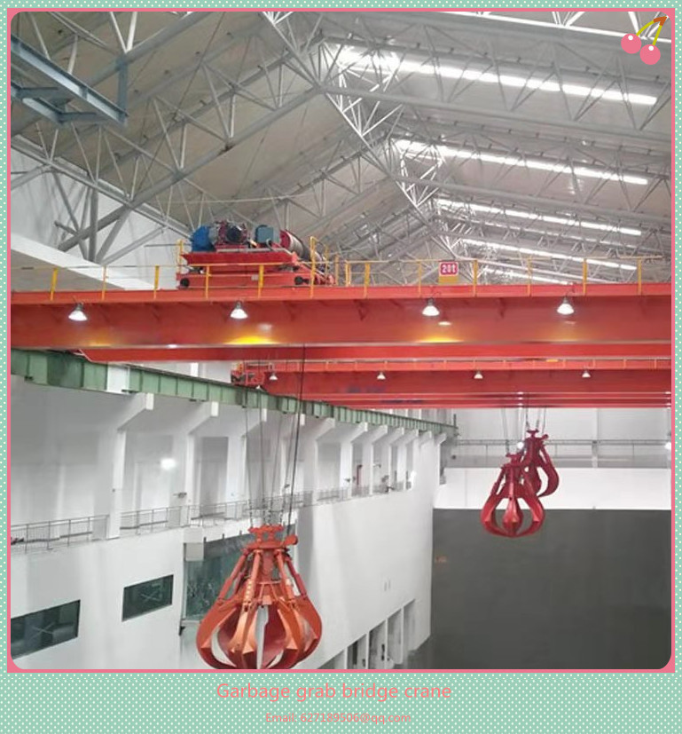China's high quality and low price65 ton garbage grab bridge double beam crane, power plant double beam crane, grab dou