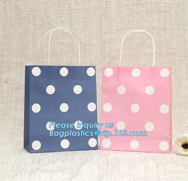 brown kraft carrier gift paper bag with twisted handle,elegant paper carrier bag with black logo printing, bagease pack