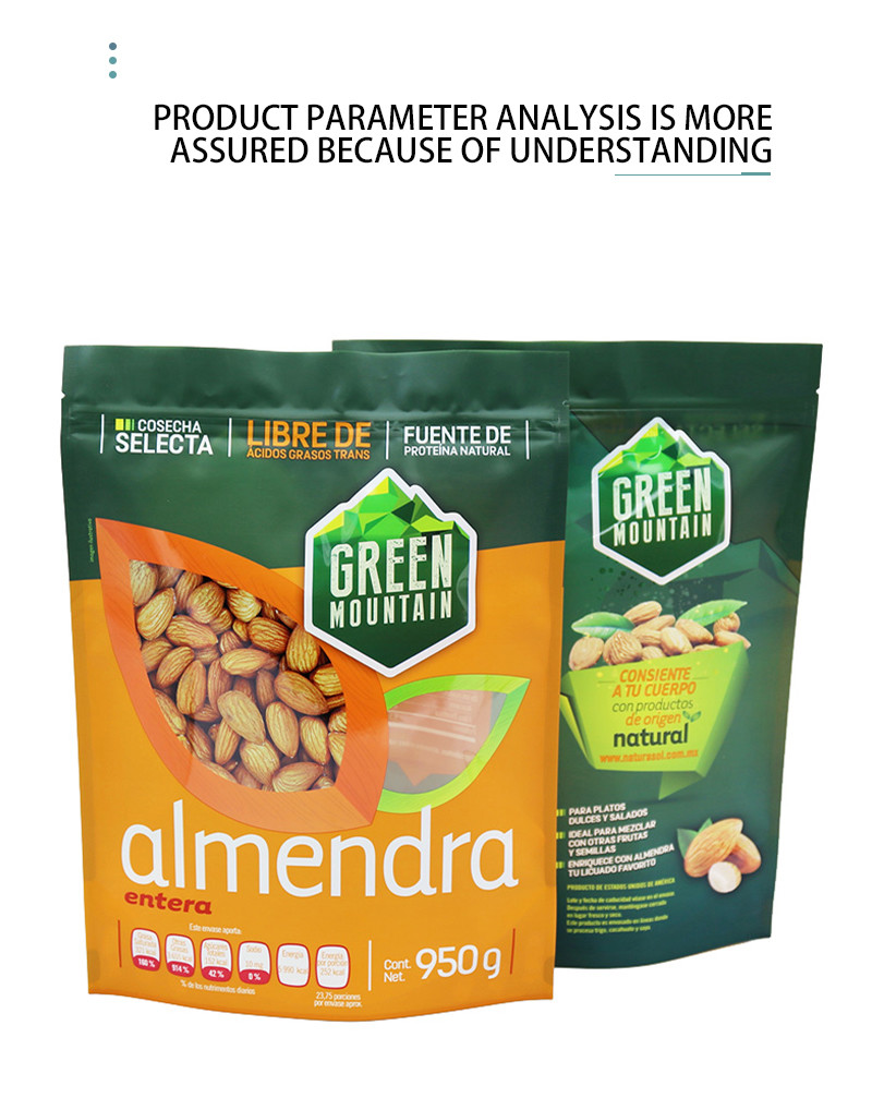 Premium Matte Stand-Up Bags With Partial Display Window – Custom Sizes, Zipper Seal, Food-Grade For Dried Fruits & Nuts