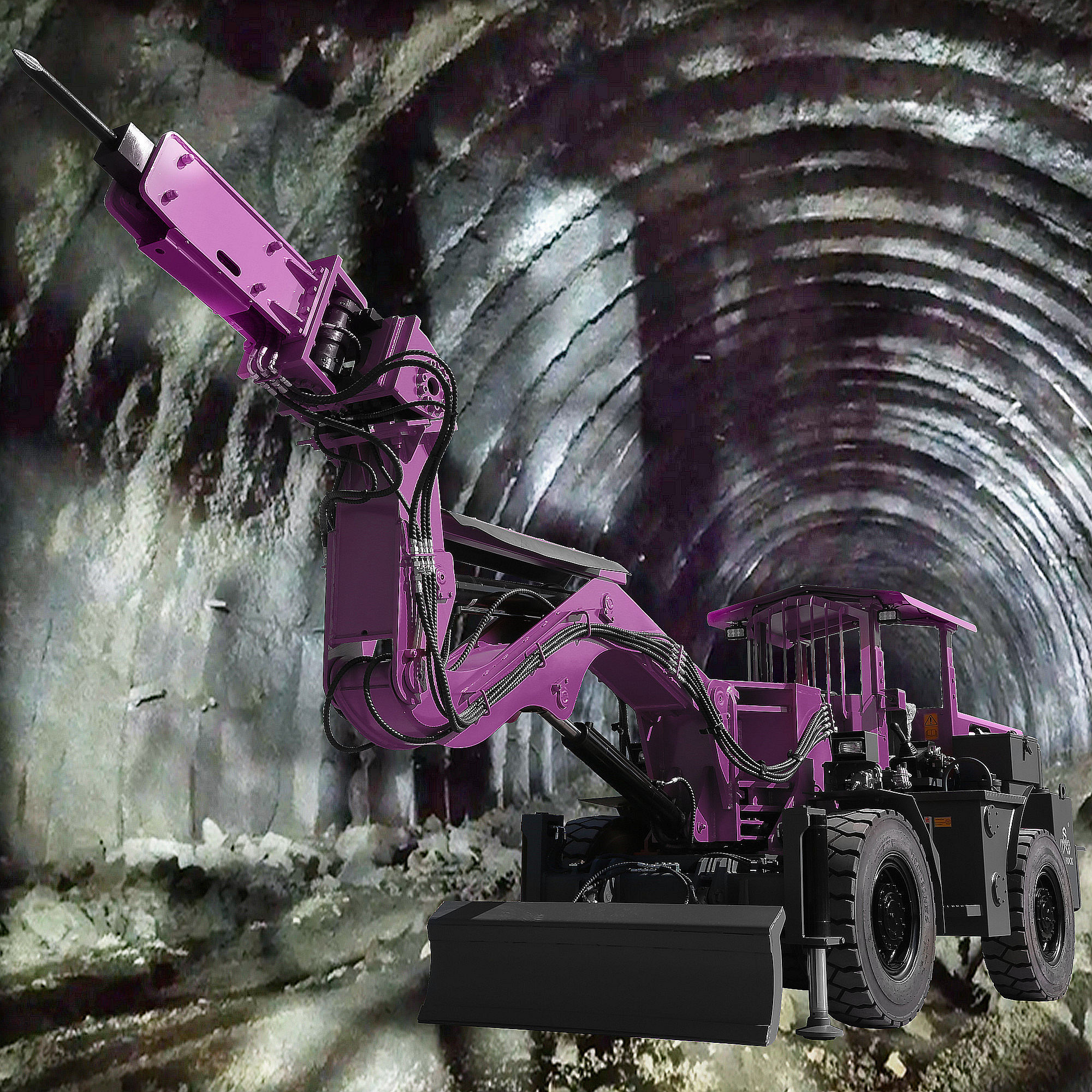 Hydraulic Scaling Rig Underground Tunneling Scaler Breaker Mining Drilling Equipment
