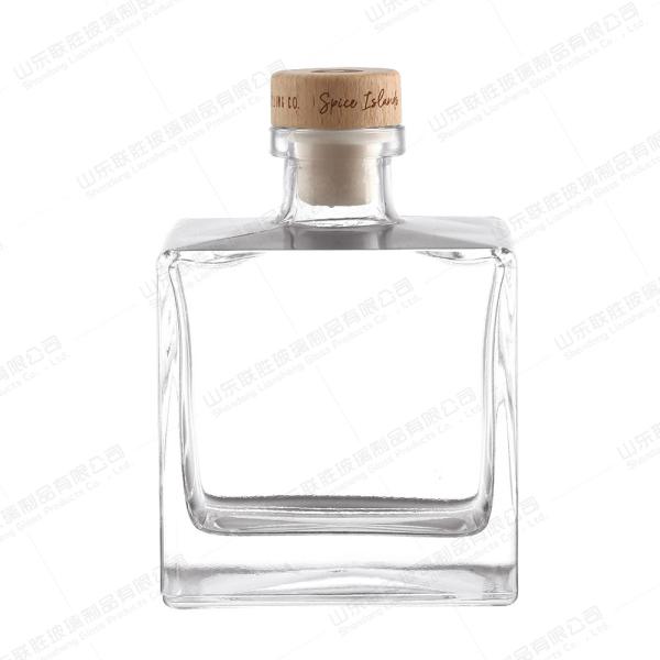 Wine Acceptable Customer's Logo 500ml Glass Square Vodka Whiskey Bottle with