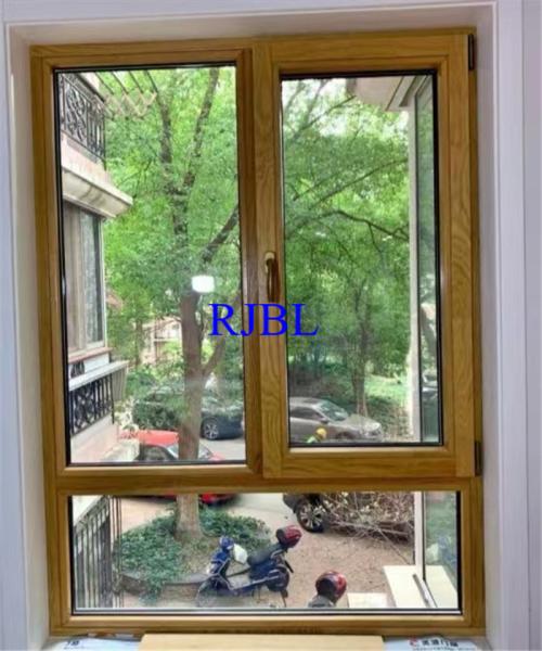 Elegant View Wood Aluminum Windows 2.0mm C Notch Heatproof Thermal for Brazil