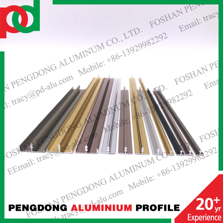 6063 Series T Shape Aluminium Trim Profiles For Cabinet And Floor