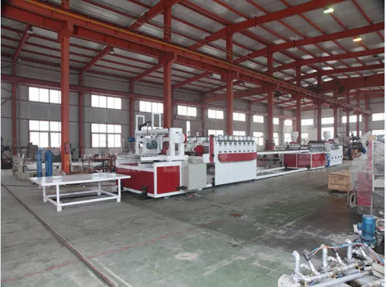 Conical Twin Screw Wood Plastic Composite Machine / PVC Foam Board Extrusion Line