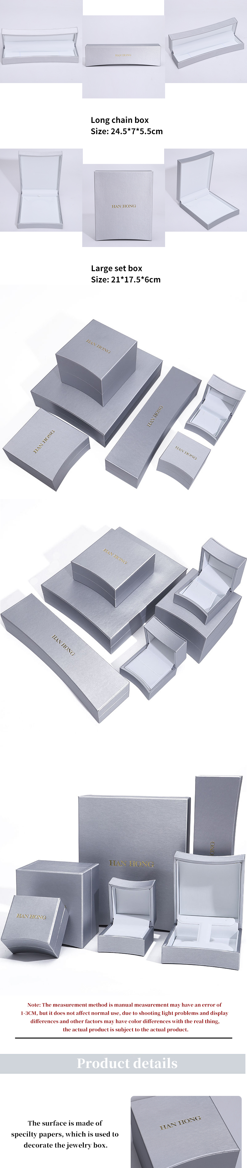 Silver Captivating Arc-Shaped PU Leather Jewelry Box Luxury Storage Packaging