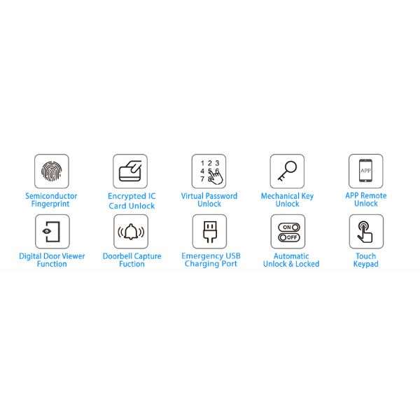 3.5 Inch Large Screen Inside Peephole Smart Door Lock