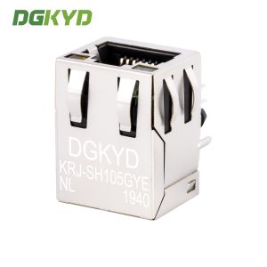 RJ45 network port socket with built-in 100Mbps integrated transformer with light