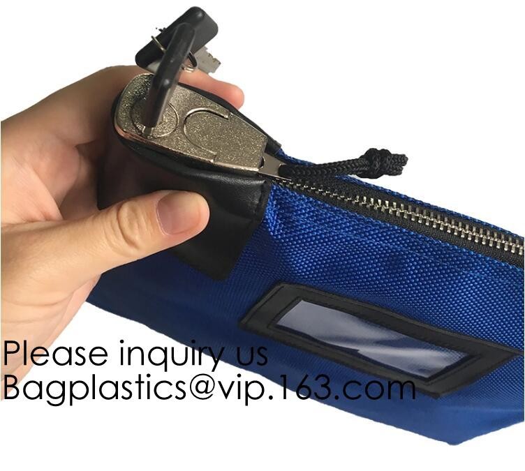 Locking Security Money Bag, Cash Bag,Bank Bag Canvas Keyed Security,Money Bag with Key Lock Keyed Security, security bag