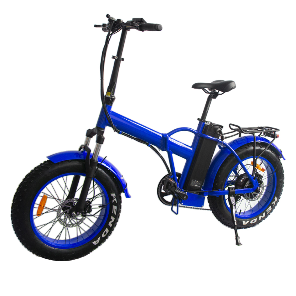 Rear Hub Motor Folding Portable Electric Bike 48V 500W 20" Tire For Adults